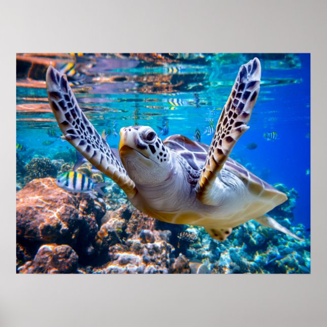 Poster Tourbillon de Green Sea |hawaï (Devant)