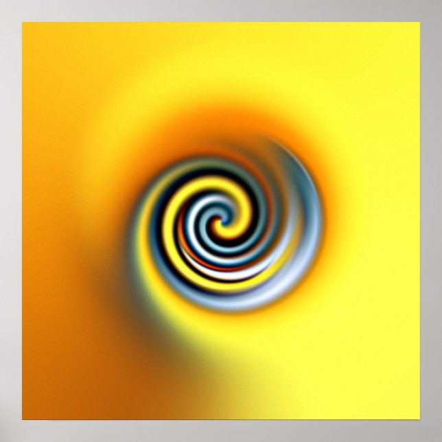 Poster tourbillon jaune (Devant)
