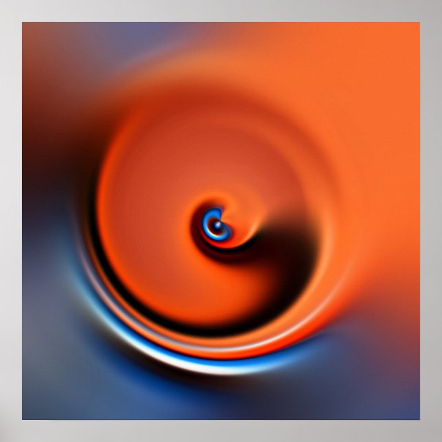 Poster tourbillon orange (Devant)