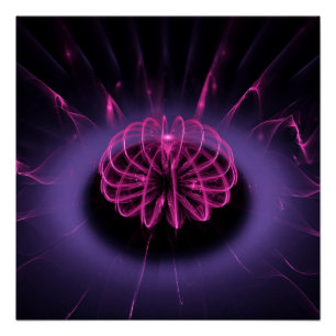 Poster Tourbillon Violet art moderne