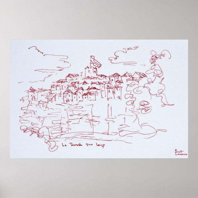 Poster Tourettes sur Loup, Provence | Sud de la France (Devant)