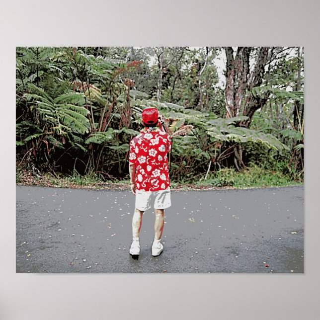 Poster Touriste en Chemise hawaïenne (Devant)