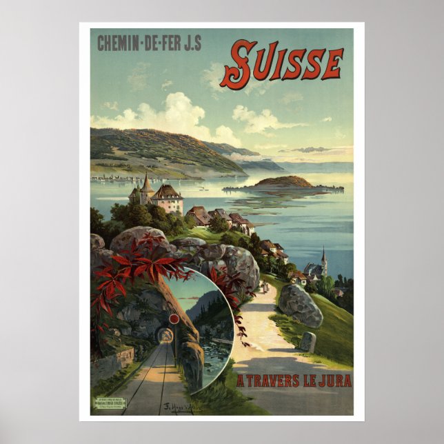 Poster touristique touristique Victorian Era Suiss (Devant)