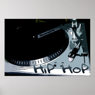 Poster Tourne-disque de hip-hop