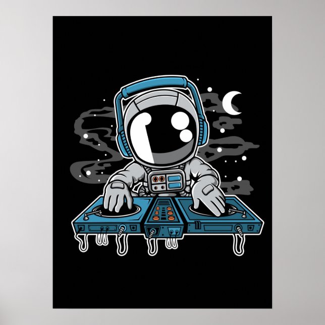 Poster Tourne-disque DJ Astronaut (Devant)