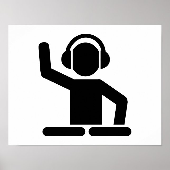 Poster Tourne-disques DJ (Devant)