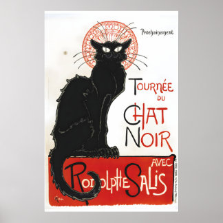 Poster Tournée du Chat Noir 1896 Style Vintage Art du Cha