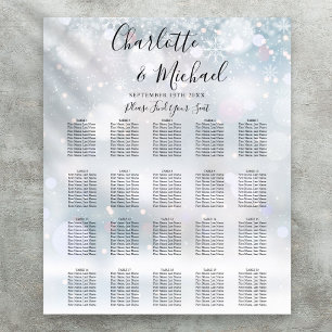 Poster Tourneiges d'hiver Script Mariage Sein Graphique