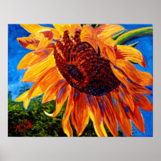 Poster Tournesol au soleil