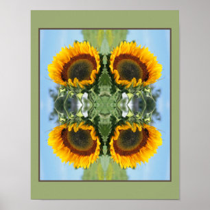 Poster Tournesol Au Soleil Fleur Abstraite Art