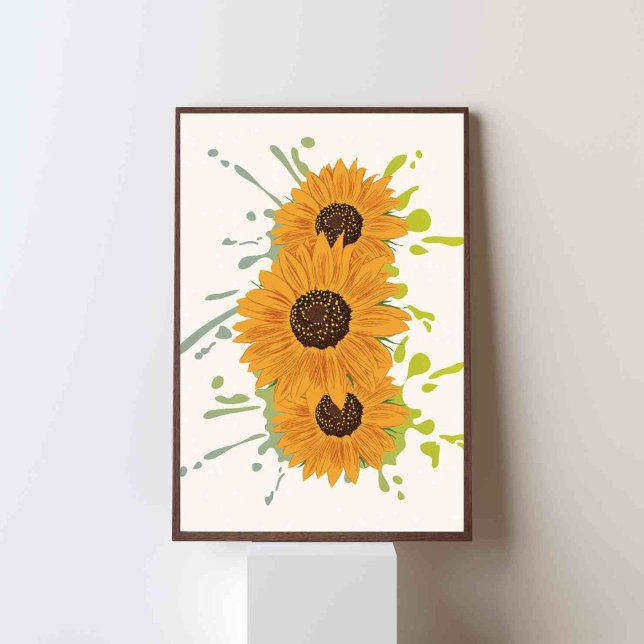 Poster tournesol coloré (Créateur téléchargé)