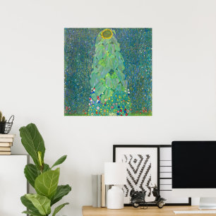 Poster Tournesol de Klimt, Fleurs Vintage Art Nouveau