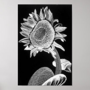 Poster Tournesol imprimé - art pour l'organisme de bienfa
