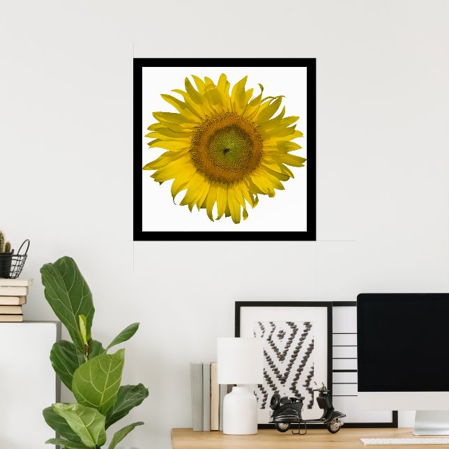 Poster Tournesol jaune (Bureau à domicile)