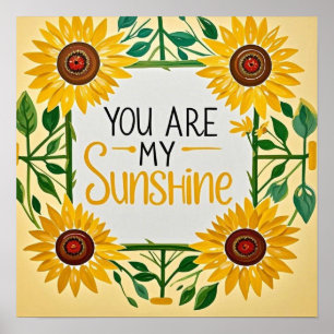Poster Tournesol Whimsical, Vous Êtes Mon Soleil