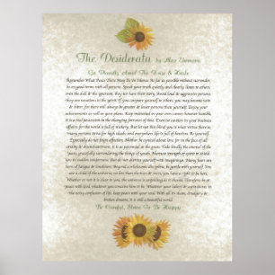 Poster Tournesols de DESIDERATA