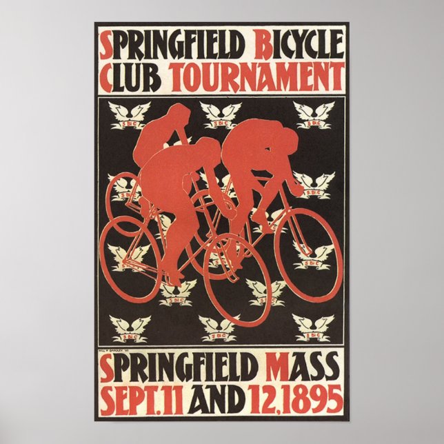 Poster Tournoi de vélo du Massachusetts de Springfield 18 (Devant)