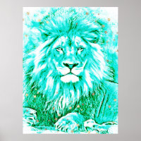 *~* Tourquoise Art Artistique Céleste LION AP23