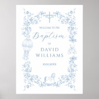 Tous Baptême de Toile Bleue Baptême Élégant Accuei