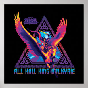 Poster Tous Hail King Valkyrie Psychedelic Graphisme