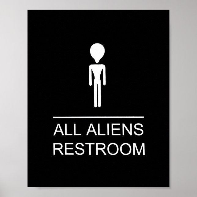 POSTER TOUS LES ALIENS RESTROOM (Devant)