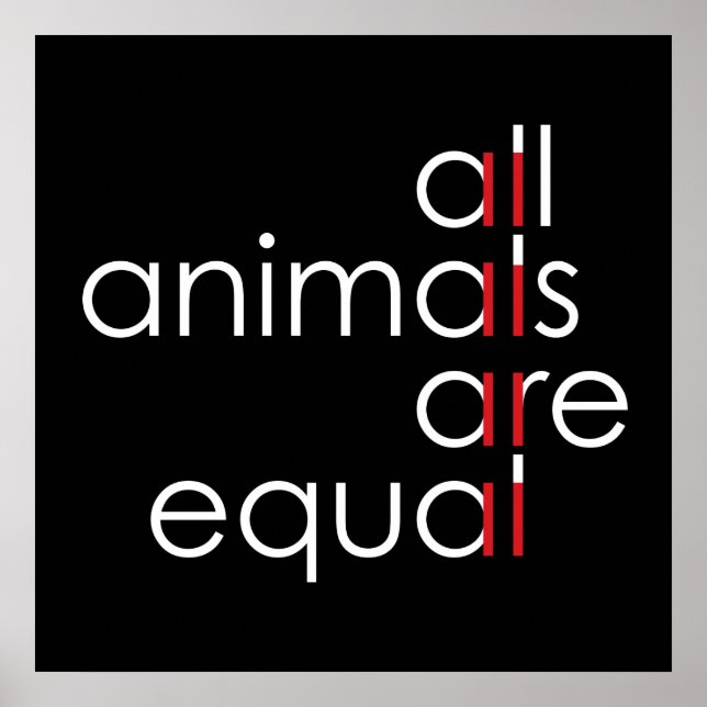 Poster tous les animaux sont égaux (Devant)