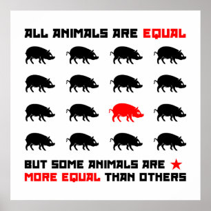 Poster Tous les animaux sont égaux 2