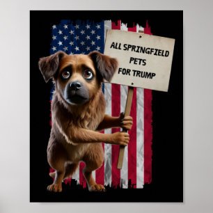 Poster Tous Les Chiens De Springfield Pour Trump Ils Mang