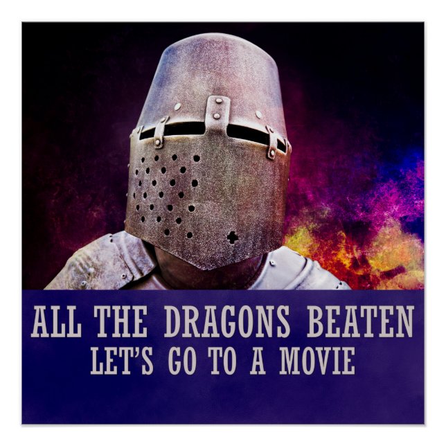 Poster Tous les dragons battus allons voir un film (Devant)