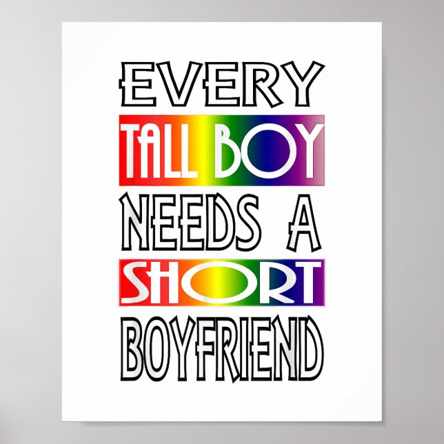 Poster Tous les grands garçons LGBTQ Pride Hommes Gay Gay (Devant)