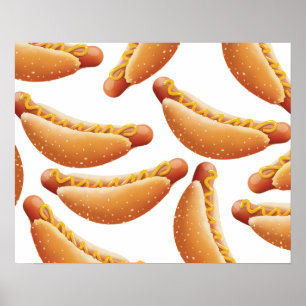 Poster Tous les Hot Dog américains.