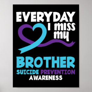 Poster Tous Les Jours, Mon Frère Prévention Suicide Awar