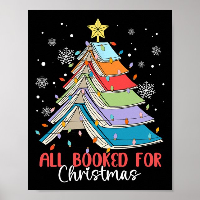 Poster Tous Réservés Pour Noël Livre Arbre de Noël Lumièr (Devant)