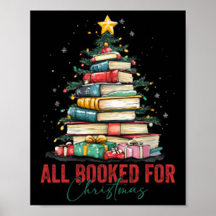 Poster Tous Réservés Pour Noël Livre Arbre de Noël Lumièr