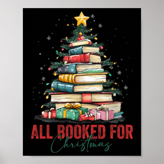 Poster Tous Réservés Pour Noël Livre Arbre de Noël Lumièr (Devant)