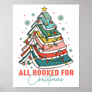 Poster Tous Réservés Pour Noël Livre Arbre de Noël Lumièr