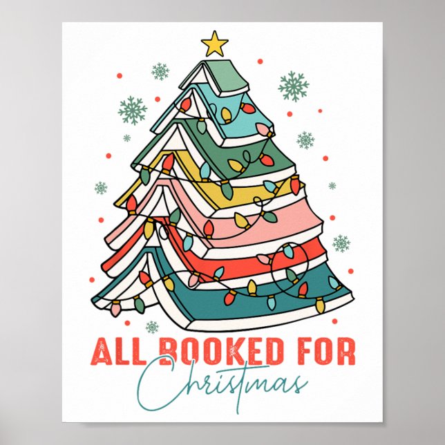 Poster Tous Réservés Pour Noël Livre Arbre de Noël Lumièr (Devant)