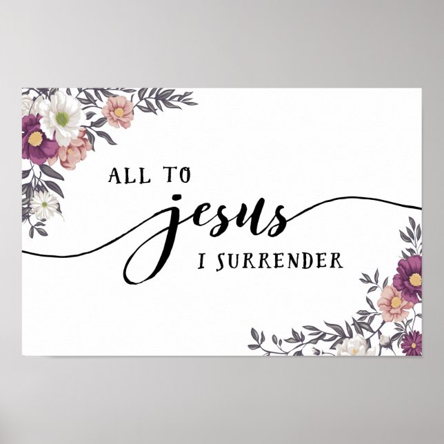 Poster Tout à Jésus Je me désécris Imprimer (Devant)