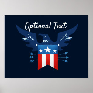 Poster Tout American Eagle & Flag Patriotic