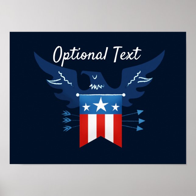 Poster Tout American Eagle & Flag Patriotic (Devant)