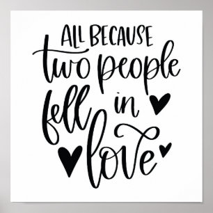 Poster Tout ça parce que deux personnes sont tombées amou