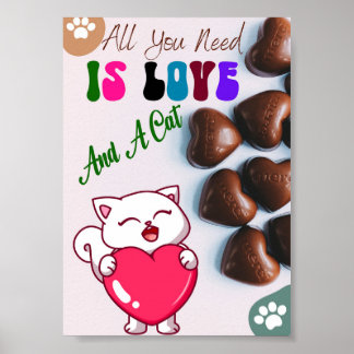 Poster Tout Ce Dont Vous Avez Besoin Est L'Amour Et Un Ch