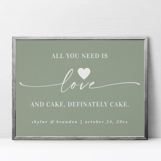 Poster Tout ce dont vous avez besoin est Love & Cake Gree (Créateur téléchargé)