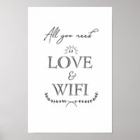 Tout ce dont vous avez besoin est LOVE & WIFI