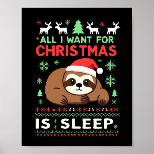 Poster Tout ce que je veux pour Noël, c'est dormir - Funn