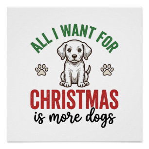 Poster Tout ce que je veux pour Noël, c'est plus de chien