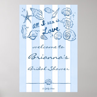 Poster Tout ce que je vois en mer est amour bienvenue à u