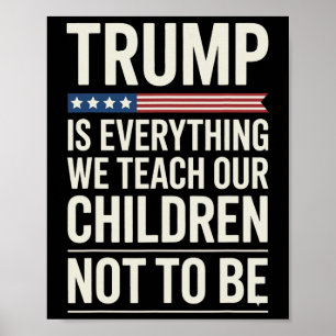 Poster Tout ce que nous enseignons à nos enfants à ne pas