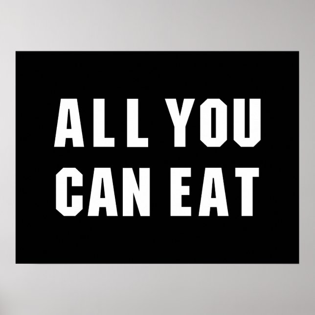 POSTER TOUT CE QUE VOUS POUVEZ MANGER (Devant)