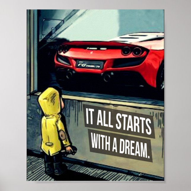Poster Tout Commence Par Une Citation Motivationnelle De  (Devant)